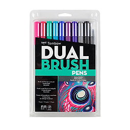 Set 10 marcadores Dual Brush Pen - Galaxy