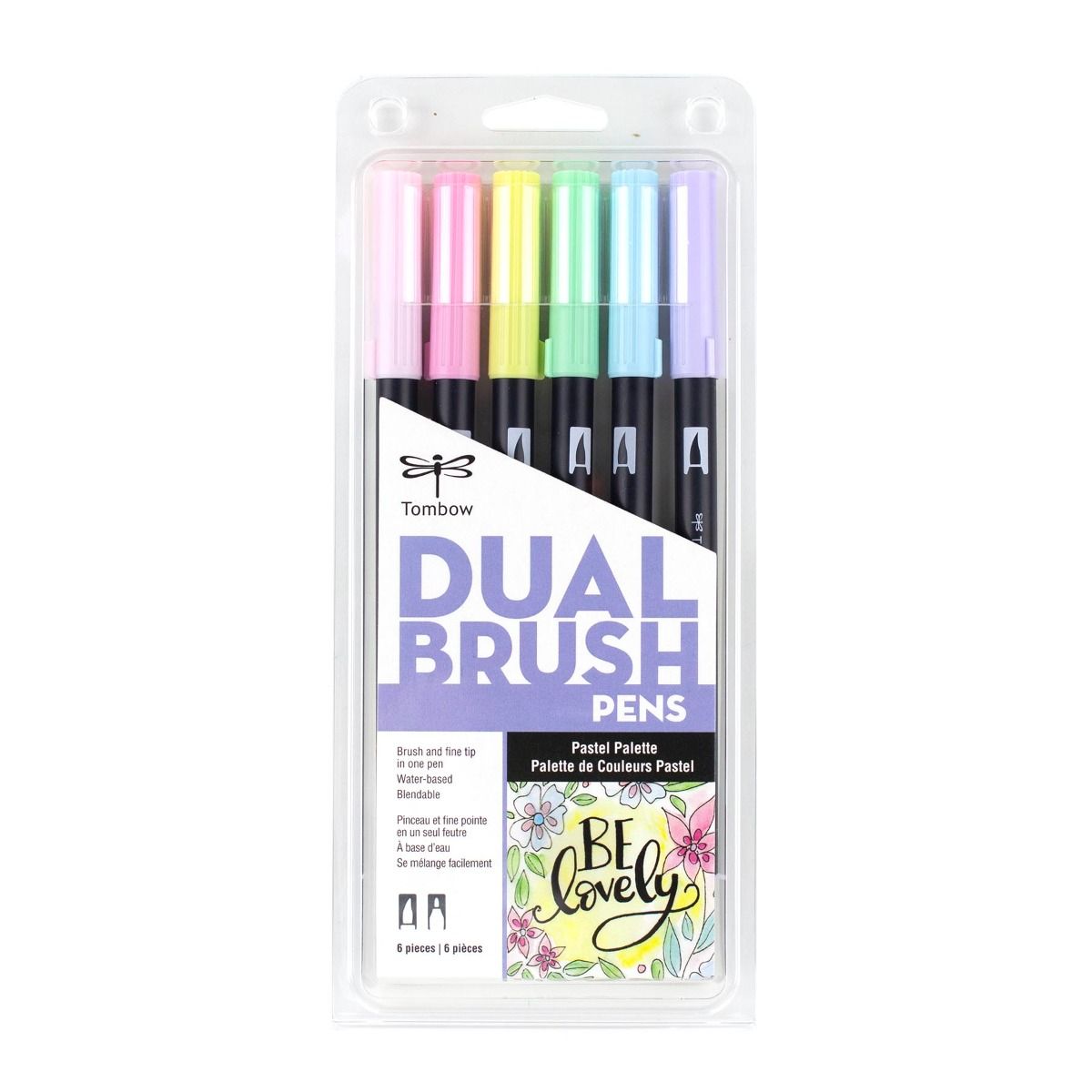 Set 6 marcadores Dual Brush Pen - Pastel