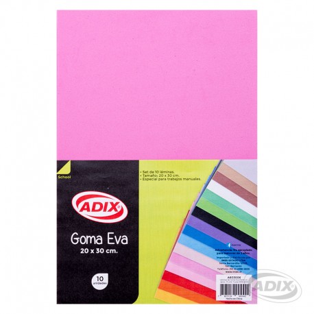 Goma Eva 20x30 cm 10u