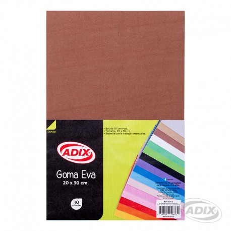 Goma Eva 20x30 cm 10u