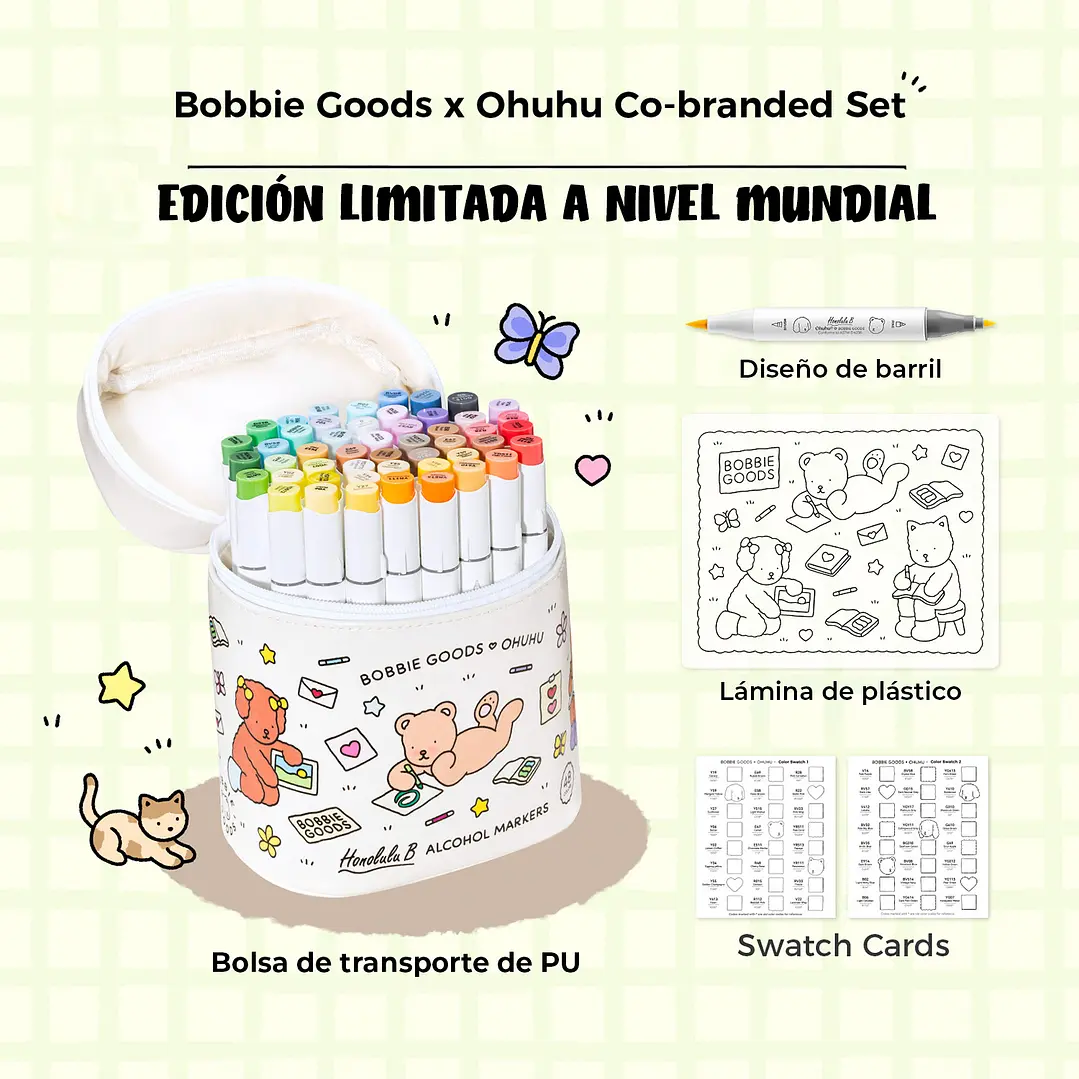 Set de Lápices OHUHU x Bobbie Goods – Edición Limitada