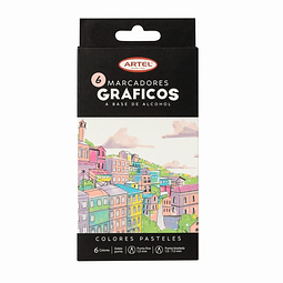 Marcadores Artel – Set 6 Colores Pastel