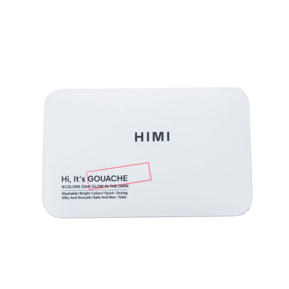 Pinturas Gouache Glow in the Dark HIMI – Set 6 Colores