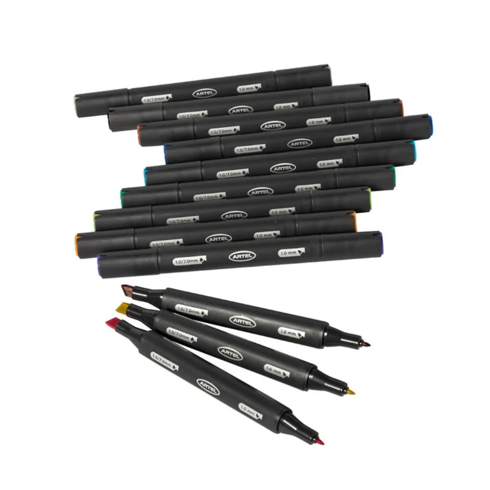 Marcadores Artel a Base de Alcohol – Set 12 Colores