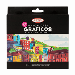 Marcadores Artel a Base de Alcohol – Set 12 Colores