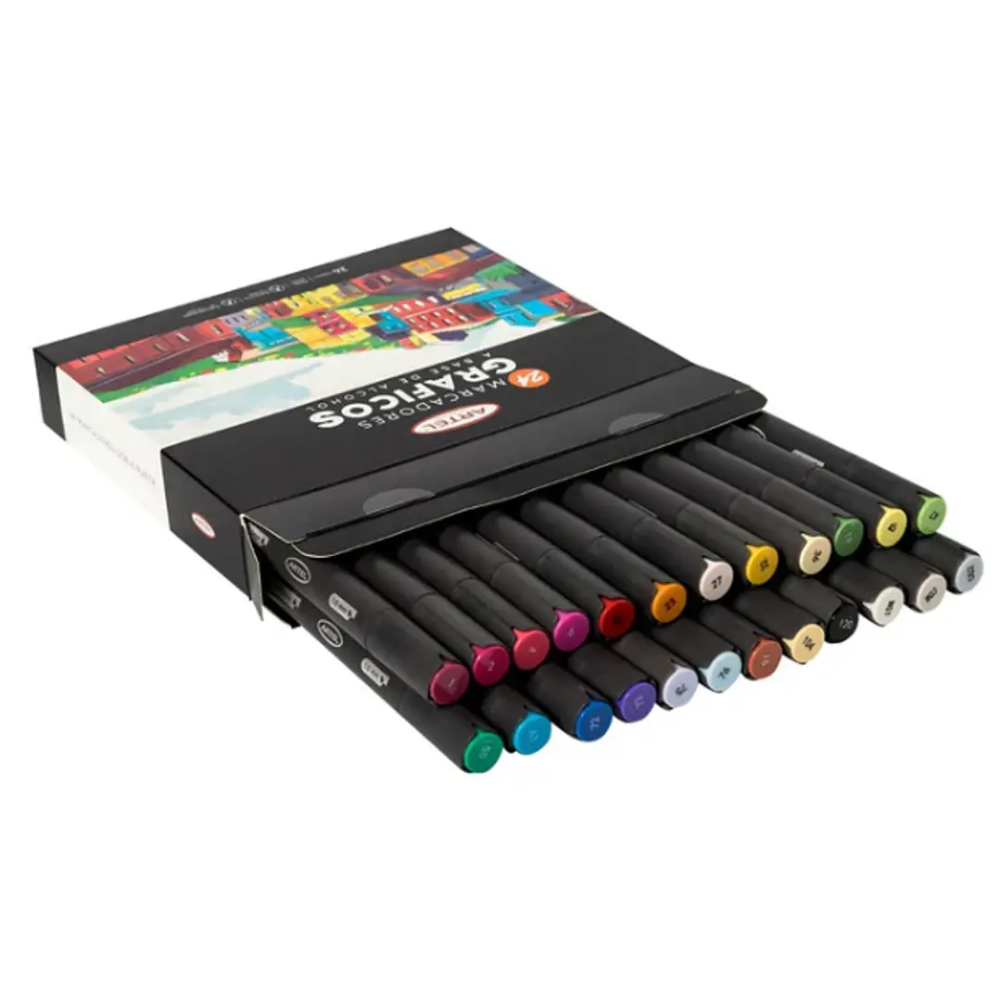 Marcadores Artel a Base de Alcohol – Set 24 Colores
