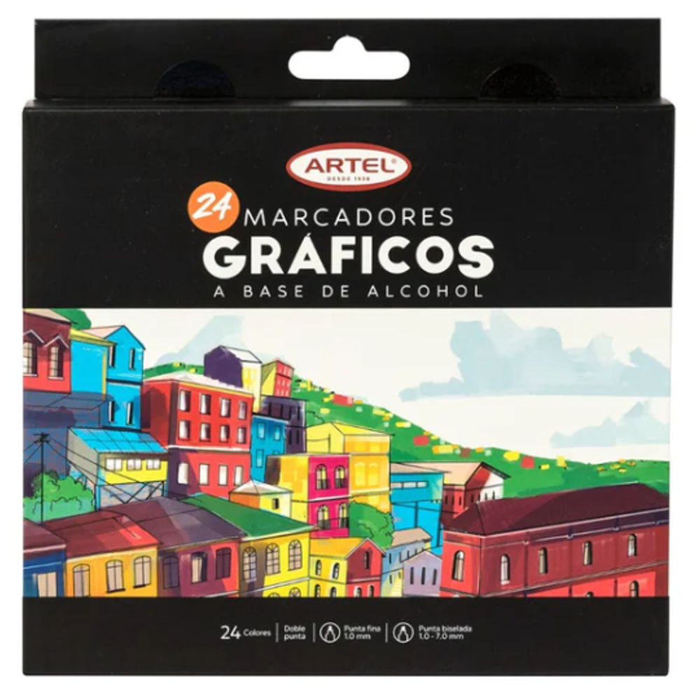 Marcadores Artel a Base de Alcohol – Set 24 Colores