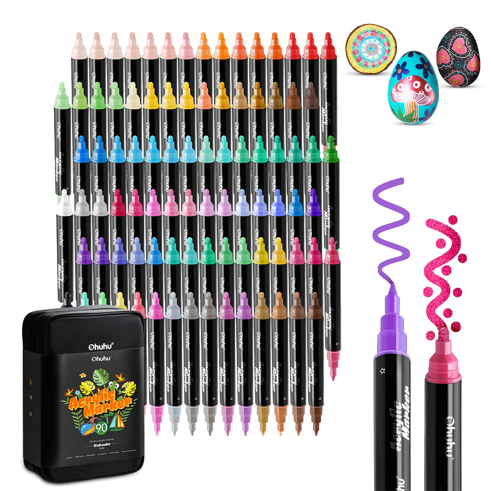 Acrílicos Kakaako – Set 90 Colores – Doble punta