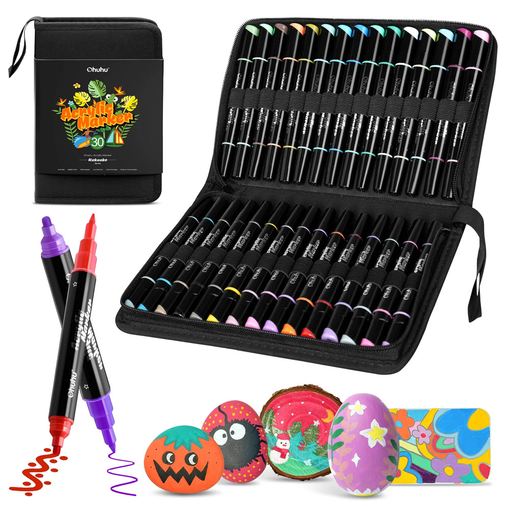 Acrílicos Kakaako – Set 30 Colores – Doble punta