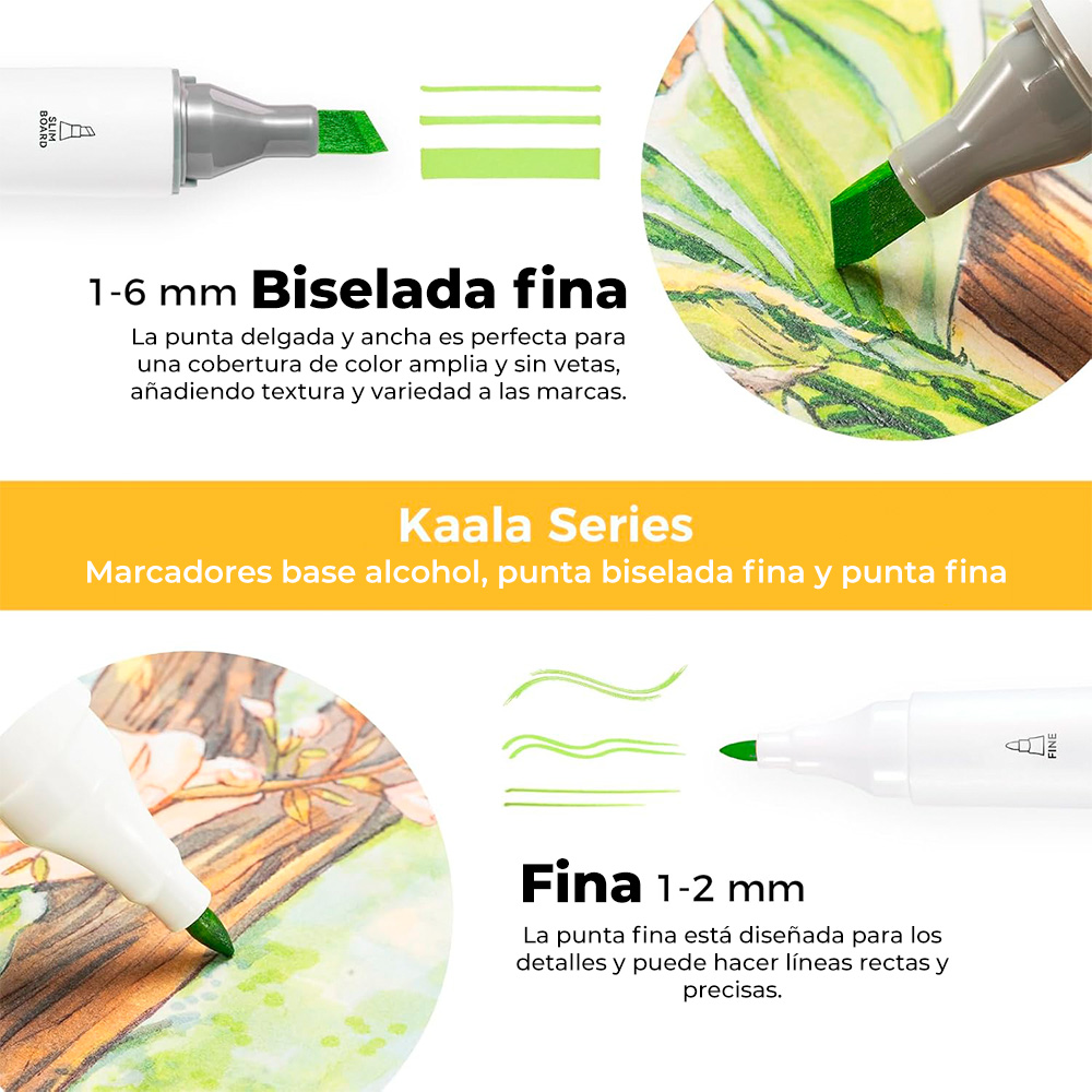 Kaala – Set 108 Colores + Blender