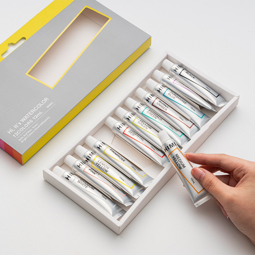 Acuarela líquida – Set 12 colores – Tubos 12 ml