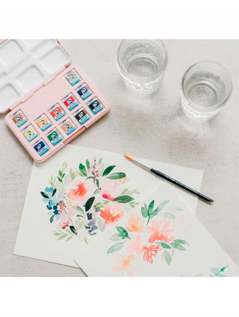 Acuarela Frau Hölle Floral – Set 12 Colores 