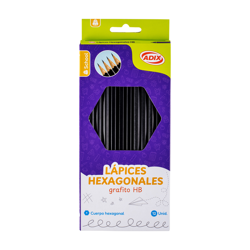 Lápiz Grafito HB – Pack 12 Unidades – Hexagonal