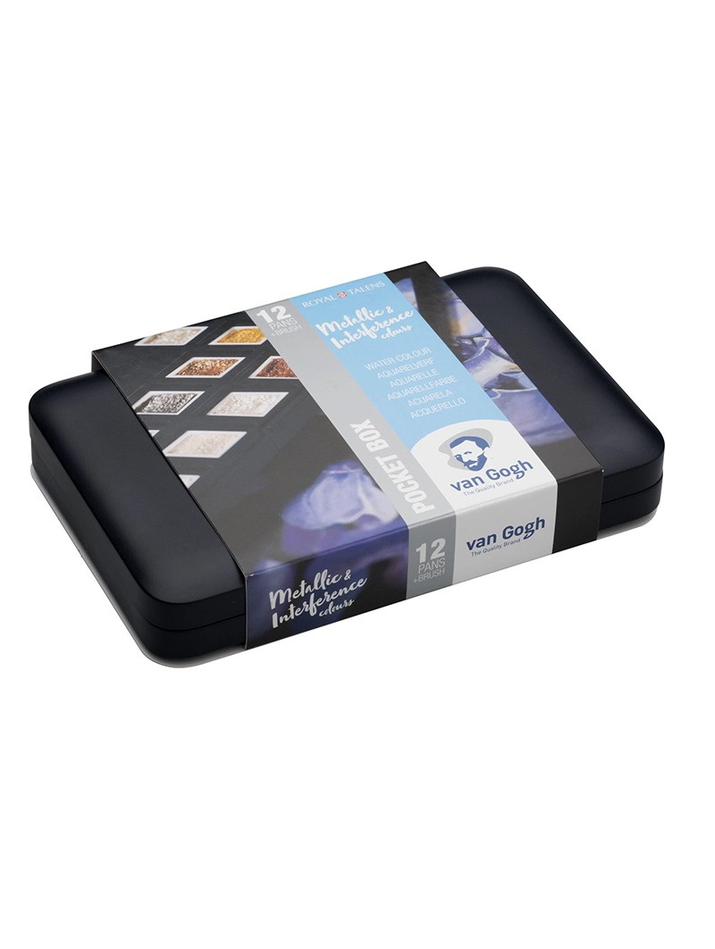 Acuarela Metálicos & Interferencia  – Set 12 Colores