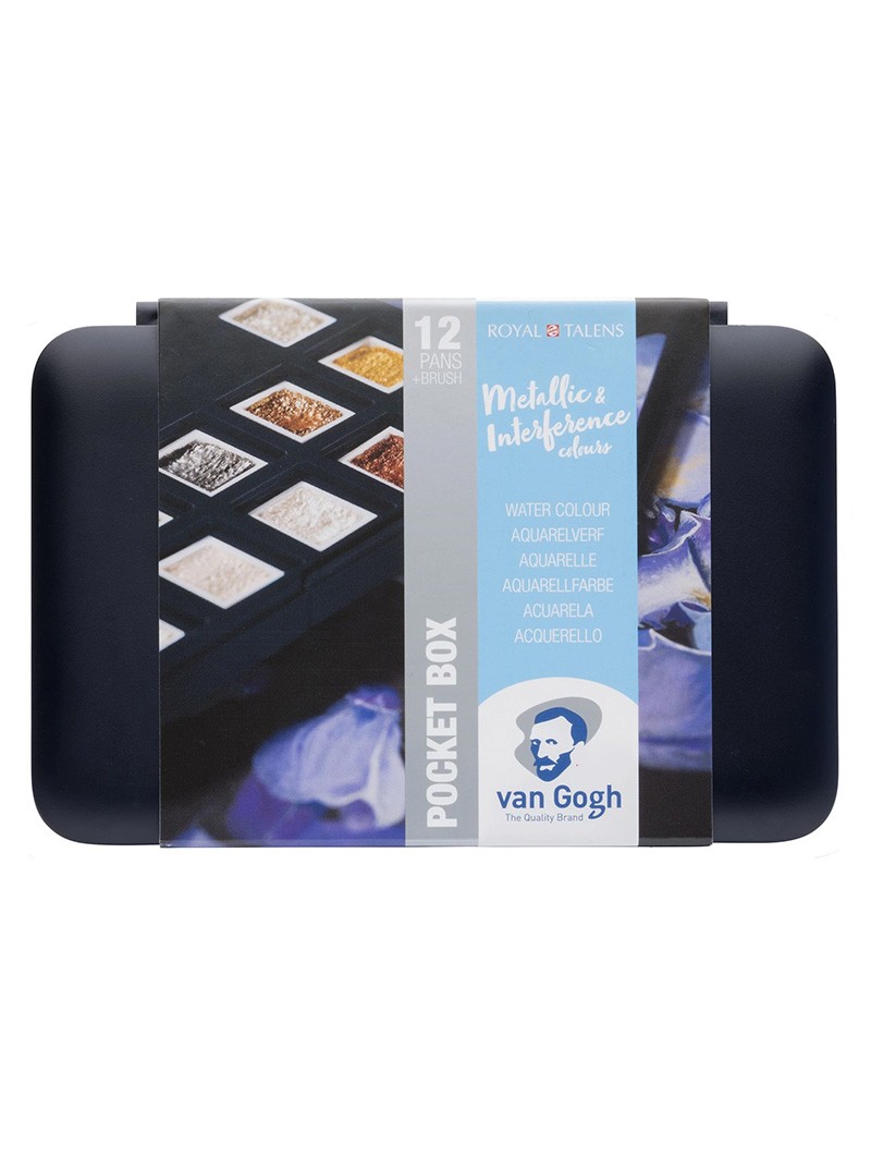 Acuarela Metálicos & Interferencia  – Set 12 Colores