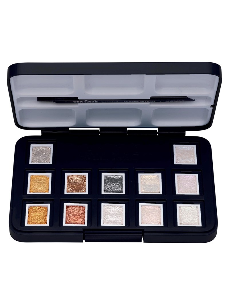 Acuarela Metálicos & Interferencia  – Set 12 Colores