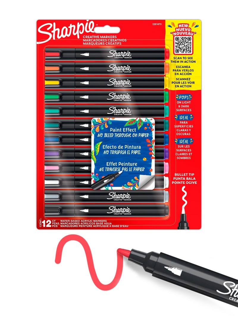 Acrílicos – Set 12 Colores – Punta Redonda 