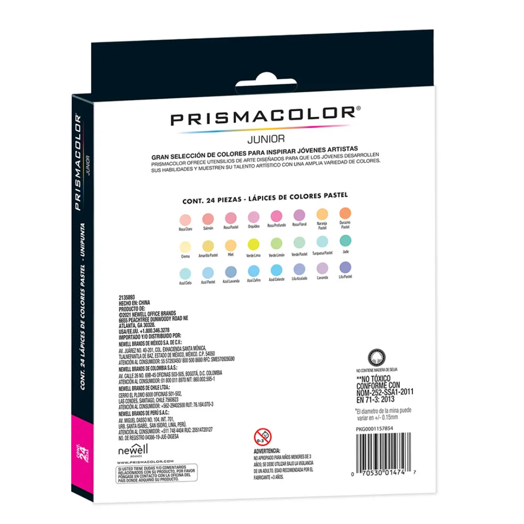 Lápices de Colores – Set 24 Colores – Pastel