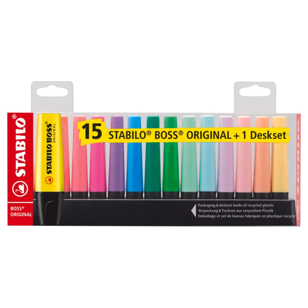 STABILO BOSS Original – Set 15 Colores