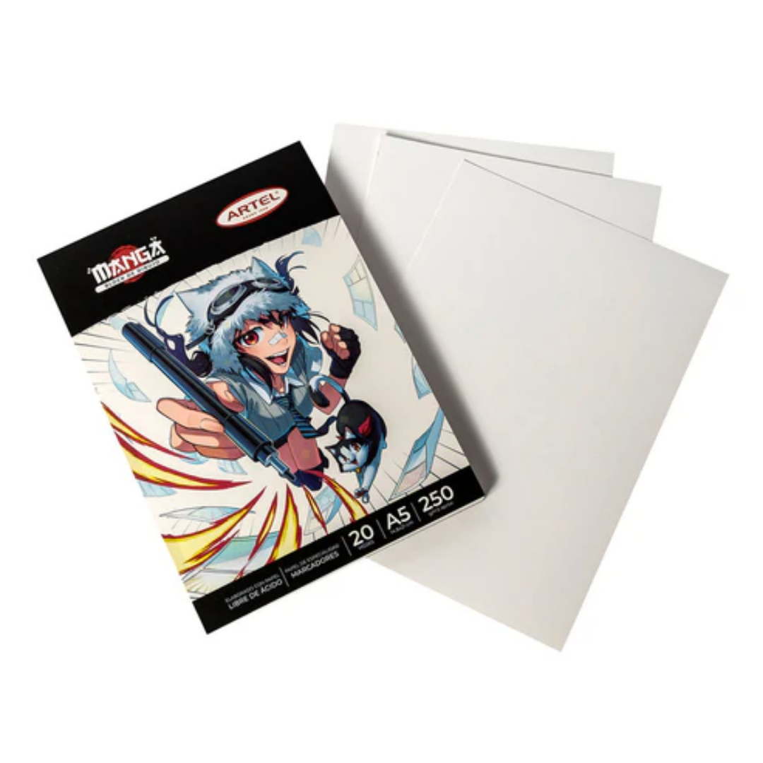 Block de Dibujo Manga – 20 Hojas – Tamaño A5 