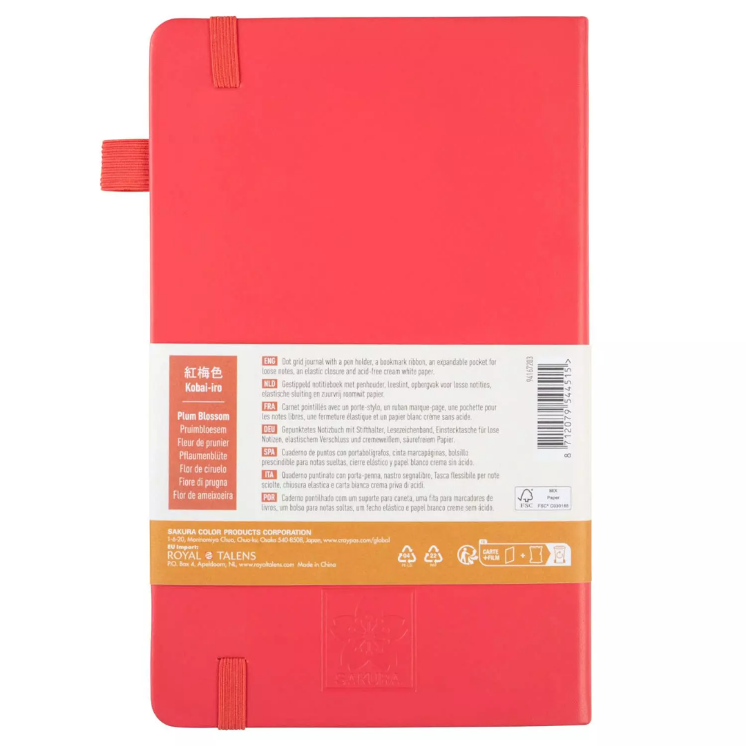 Libreta – Tamaño 13 × 21 cm – Hoja de puntos – Rosa Cerezo