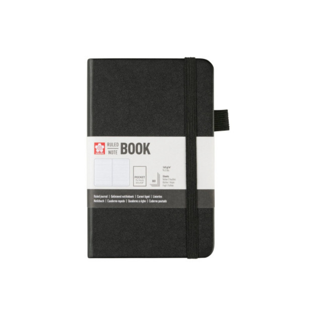 Libreta – Tamaño 9 × 14 cm – Hoja de líneas – Negro