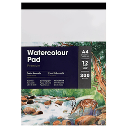 Block de Papel para Acuarela A4 – 300 gsm – 12 Hojas