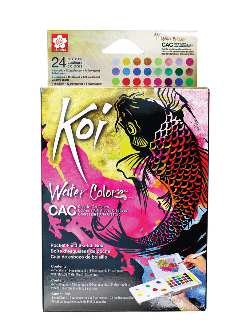 Acuarela Koi – Set 24 Colores  – CAC + Waterbrush