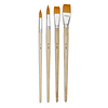 Pinceles Acrílico y Óleo – Set 4 unidades – Redondo y plano