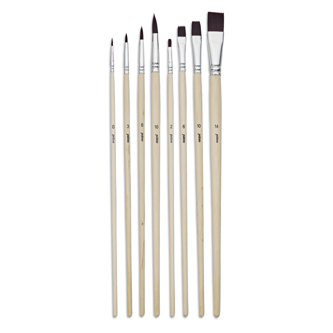 Pinceles Acrílico y Óleo – Set 8 unidades