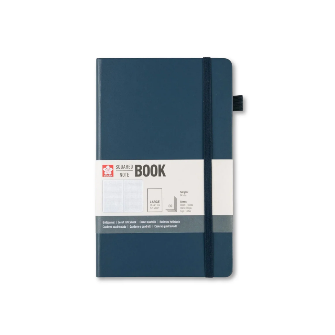 Libreta – Tamaño 13 × 21 cm – Hoja de cuadros – Azul