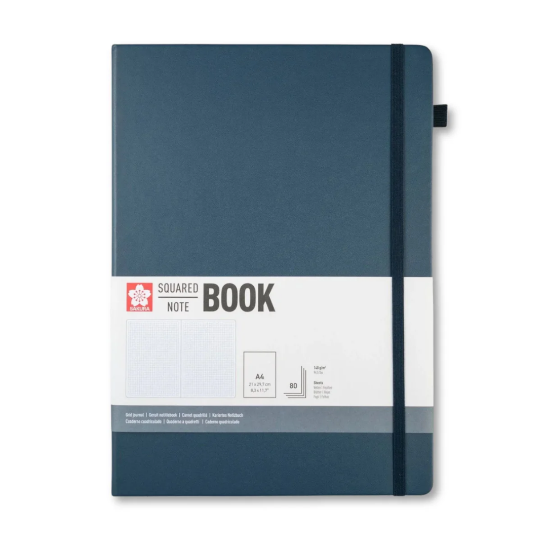 Libreta – Tamaño 21 × 30 cm – Hoja de cuadros – Azul