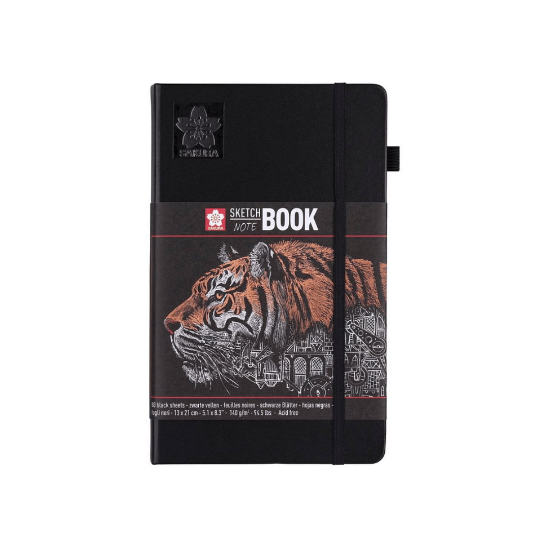 Libreta – Tamaño 13 × 21 cm – Hoja negra