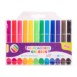 Marcadores – Set 12 Colores – Jumbo