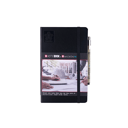 Libreta + Pigma Micron PN Negro – Tamaño 13 × 21 cm – Hoja blanca (Crema) 