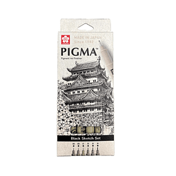 Tiralíneas Pigma Micron – Set 6 Grosores – Negro