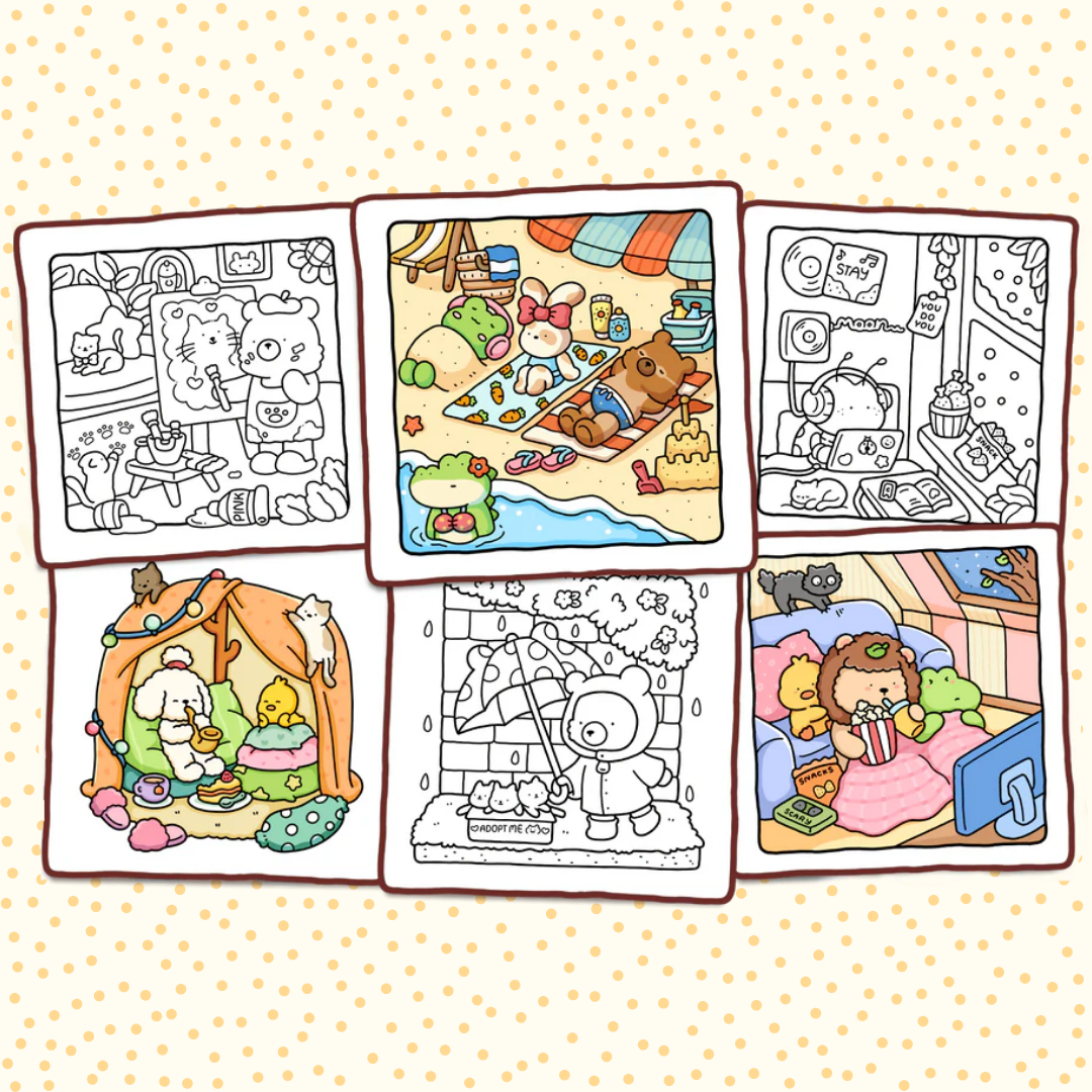 Libro para colorear – Cozy friends