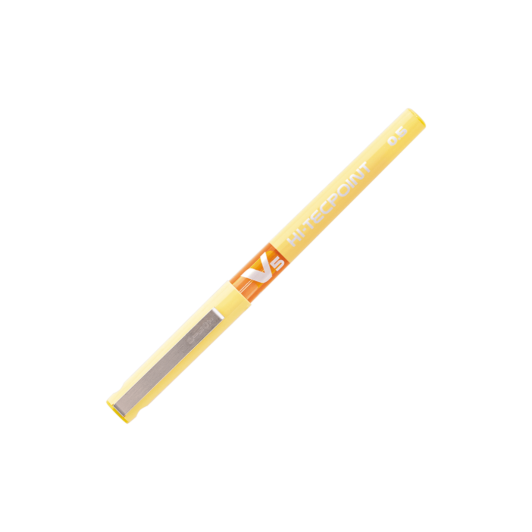 Lápiz Tinta HI-Tecpoint V5 – 0,5 mm – Amarillo