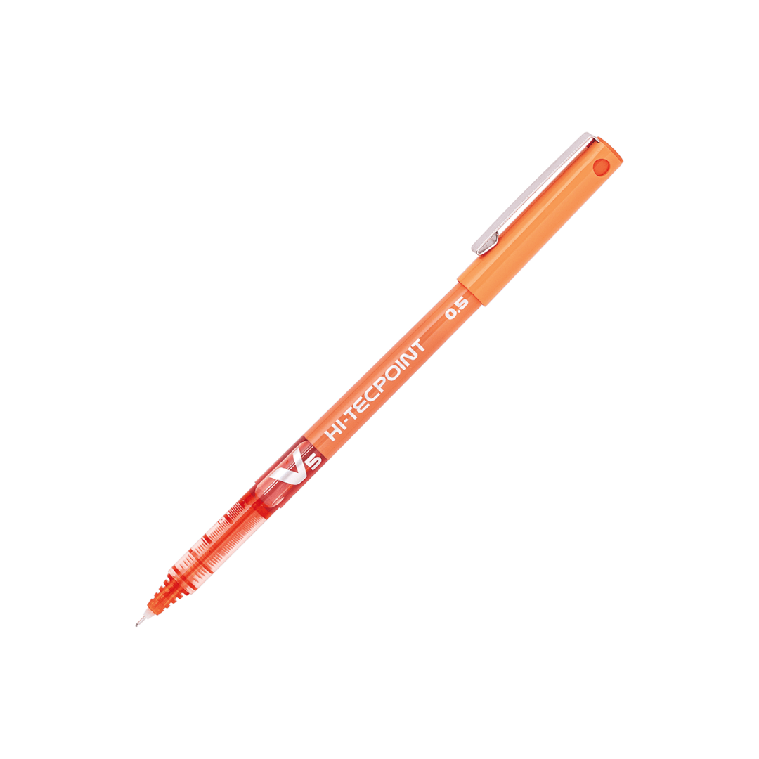 Lápiz Tinta HI-Tecpoint V5 – 0,5 mm – Naranja