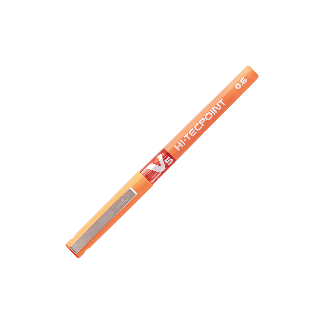 Lápiz Tinta HI-Tecpoint V5 – 0,5 mm – Naranja