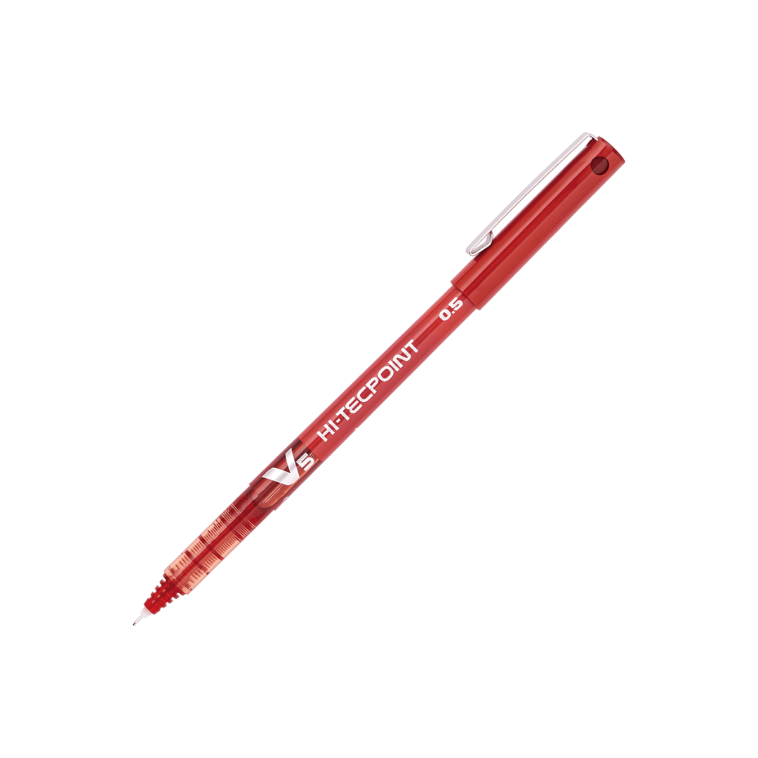 Lápiz Tinta HI-Tecpoint V5 – 0,5 mm – Rojo