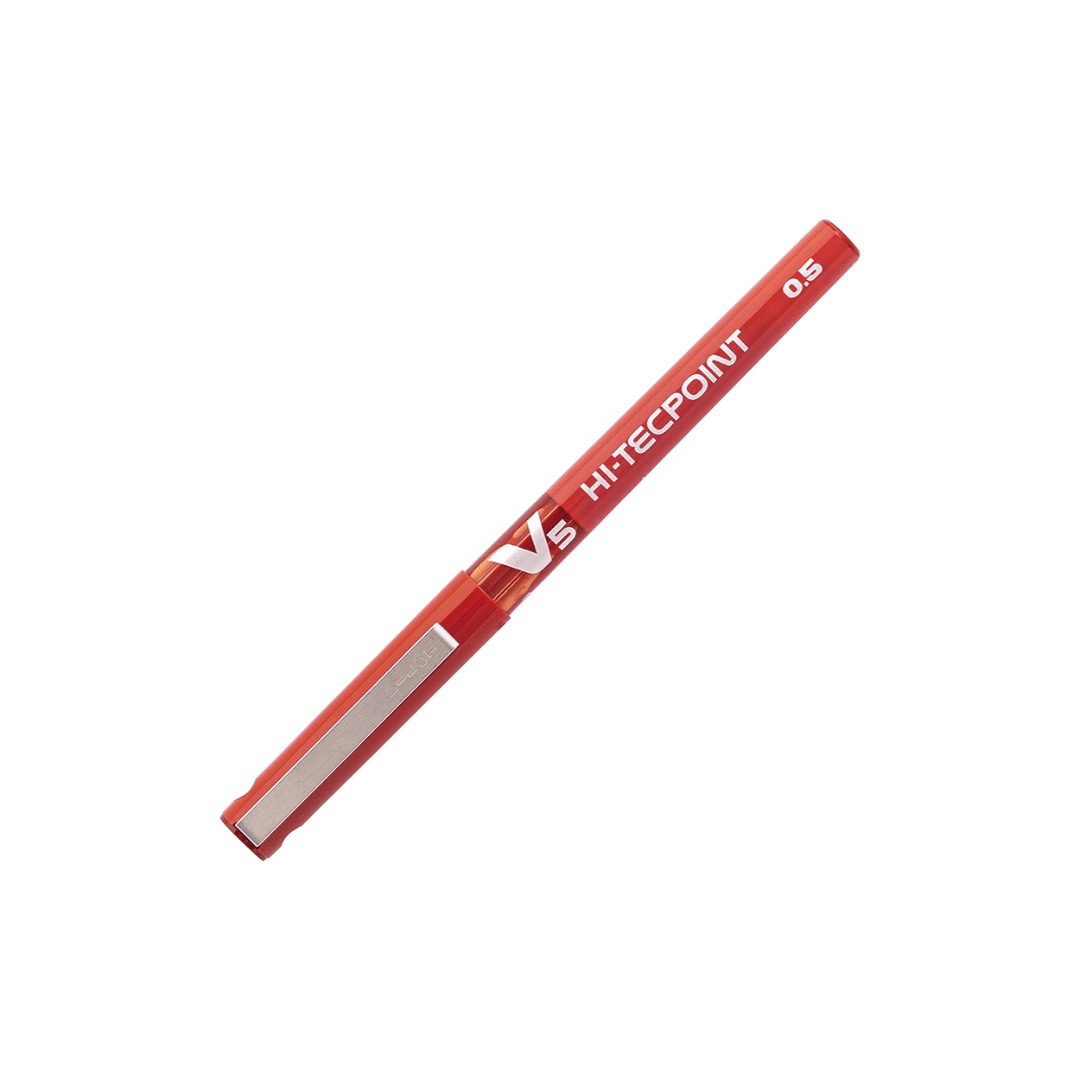 Lápiz Tinta HI-Tecpoint V5 – 0,5 mm – Rojo
