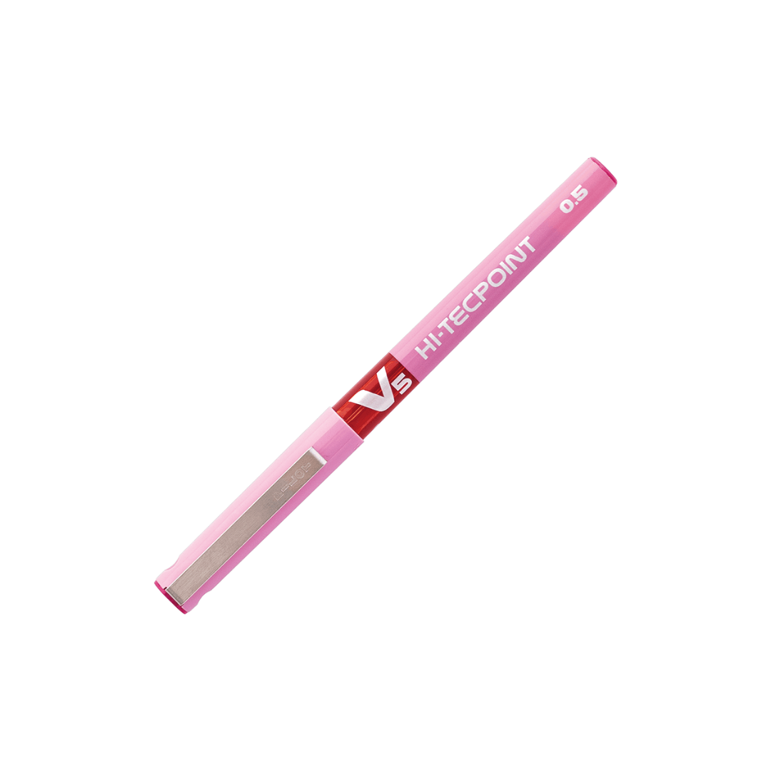 Lápiz Tinta HI-Tecpoint V5 – 0,5 mm – Rosado