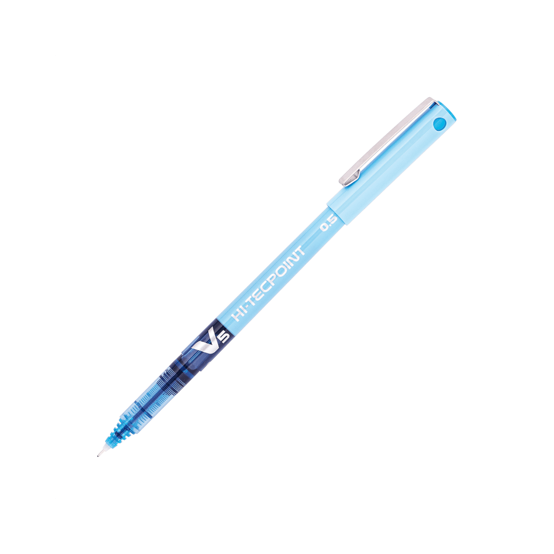 Lápiz Tinta HI-Tecpoint V5 – 0,5 mm – Celeste