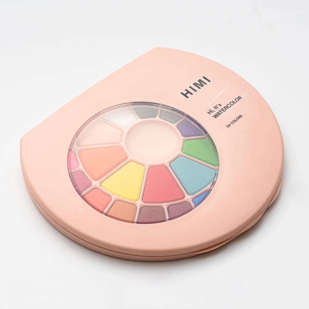 Acuarela – Set 24 Colores – Estuche rosado