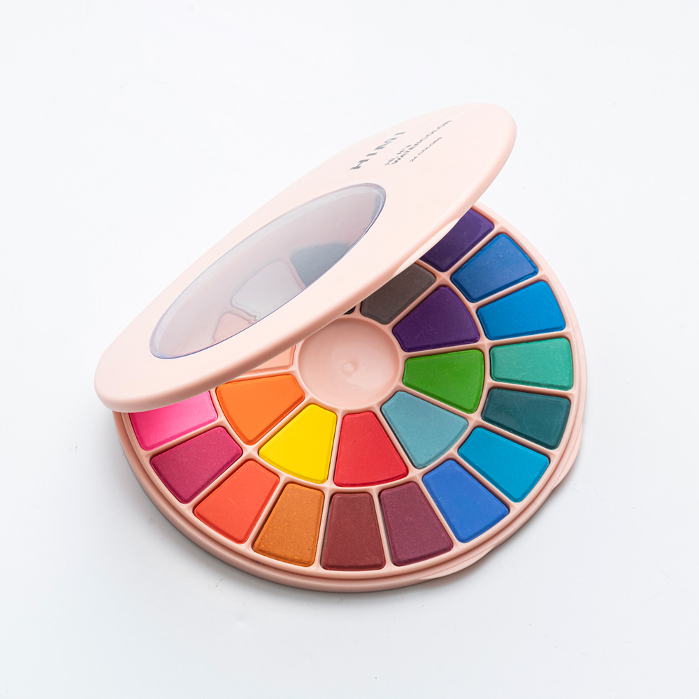 Acuarela – Set 24 Colores – Estuche rosado