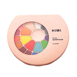 Acuarela – Set 24 Colores – Estuche rosado