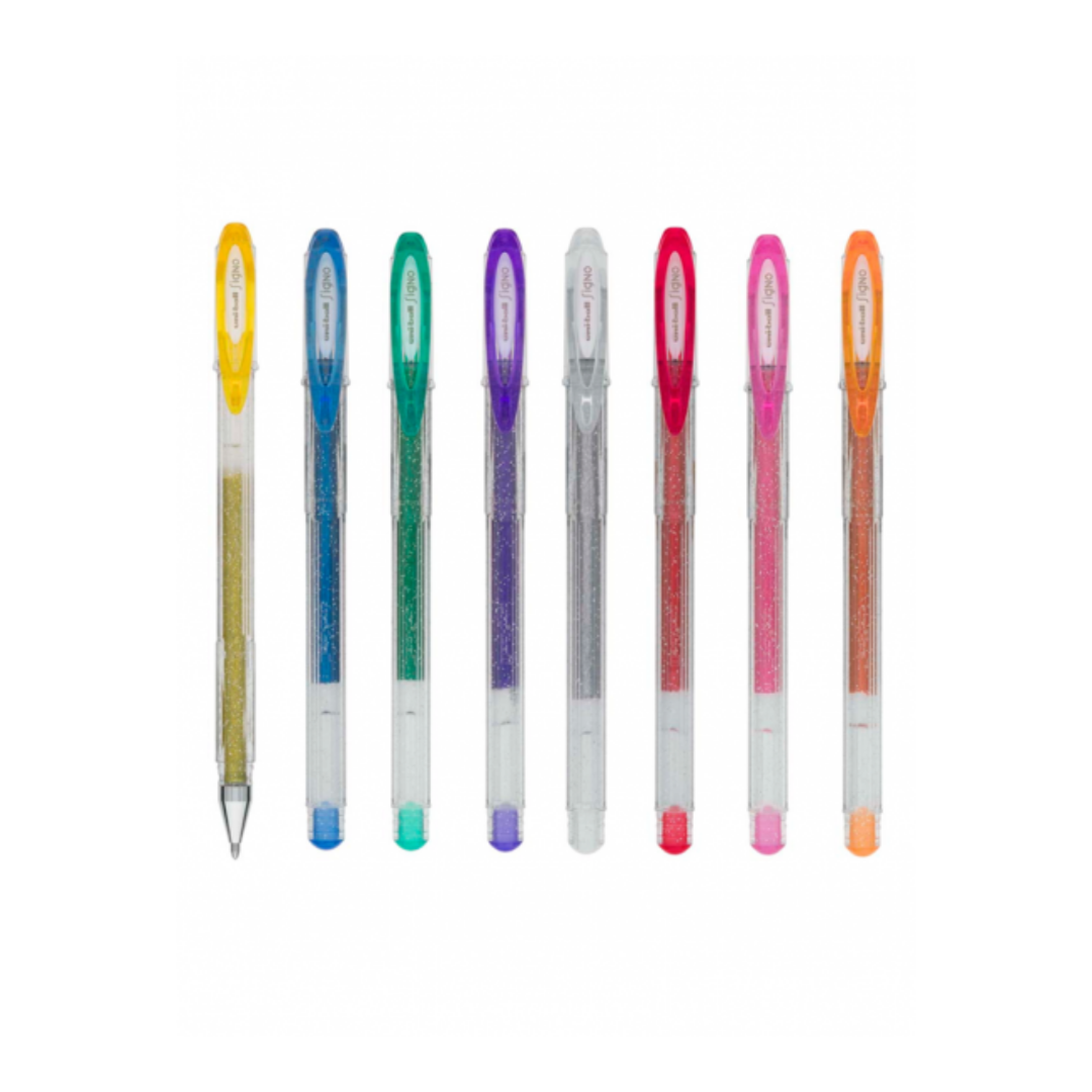 Lápices Gel Signo – Set 8 colores – Sparkling