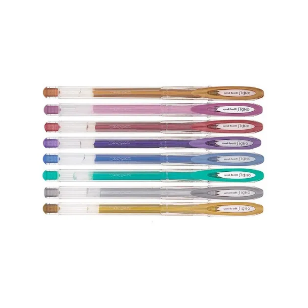 Lápices Gel Signo – Set 8 colores – Noble Metal
