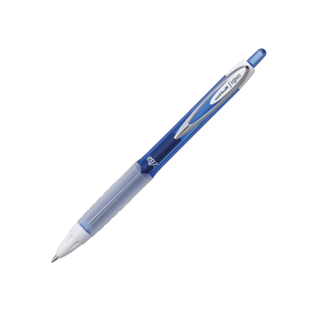 Lápiz Gel Retráctil Signo 207F – 0,7 mm – Azul